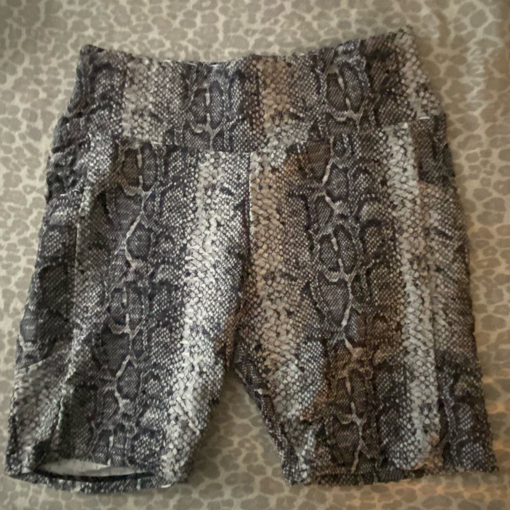 Snake skin shorts
